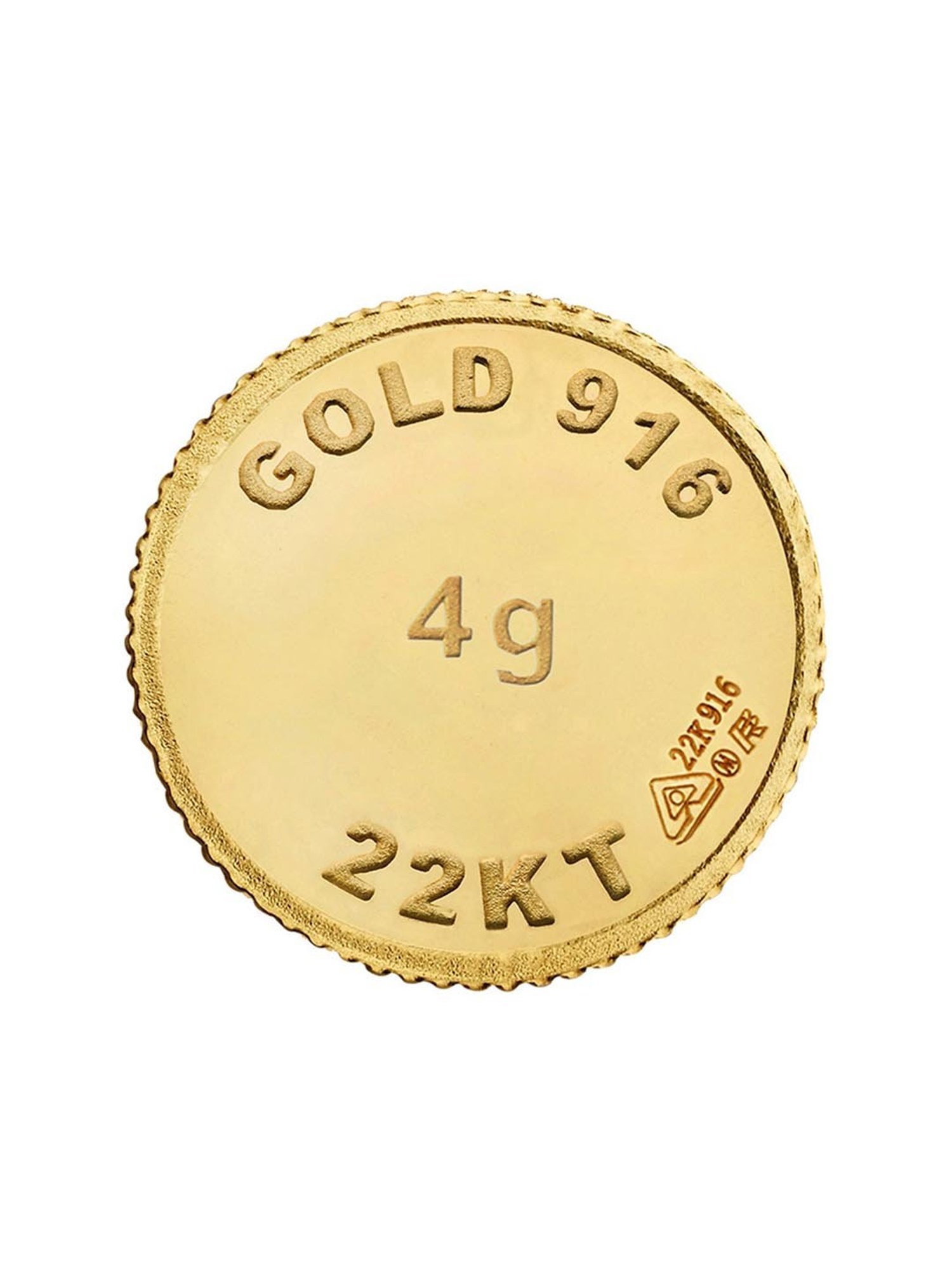 Bangalore Refinery Lord Ganesha 22k (916) 4gm Gold Coin