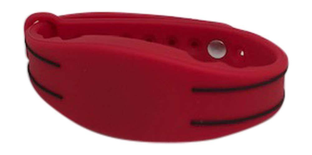 2 Red Adjustable 26 Bit Proximity Wristbands AuthorizID Weigand Prox Wrist Band Compatable with ISOProx 1386 1326 H10301 Format Readers. Works with The vast Majority of Access Control Systems
