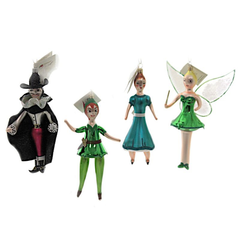 Laved Italian Ornaments Peter Pan Tinker Bell Wendy Captain Hook  -  Tree Ornaments