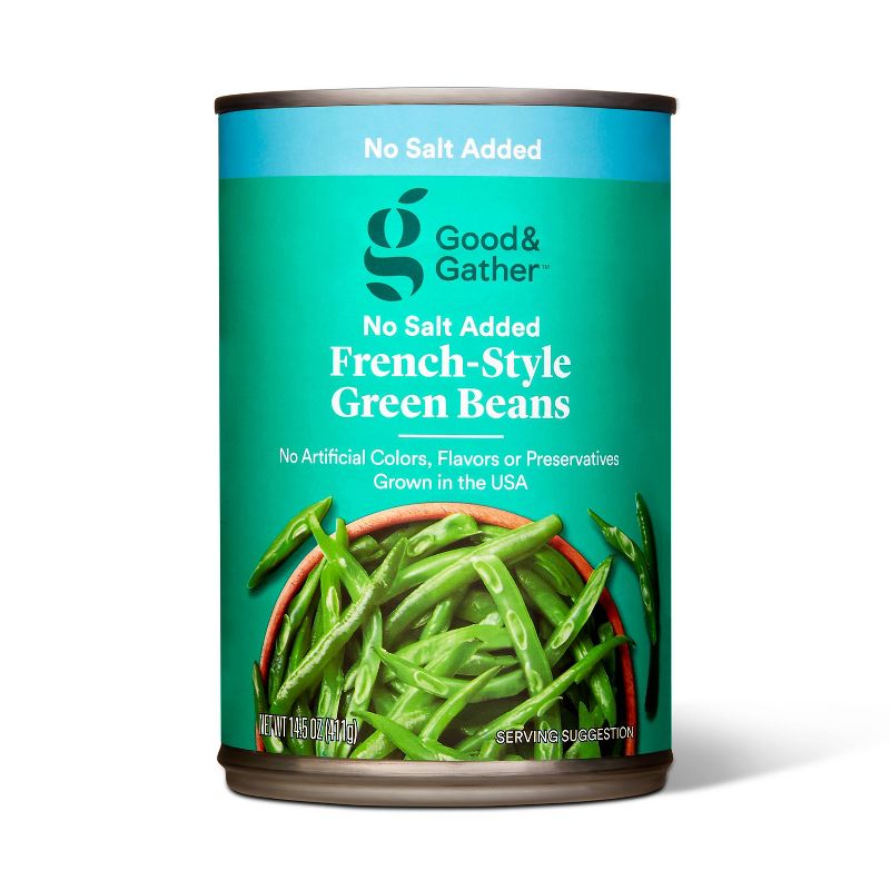 No Salt Added French Style Green Beans - 14.5oz - Good & Gather™