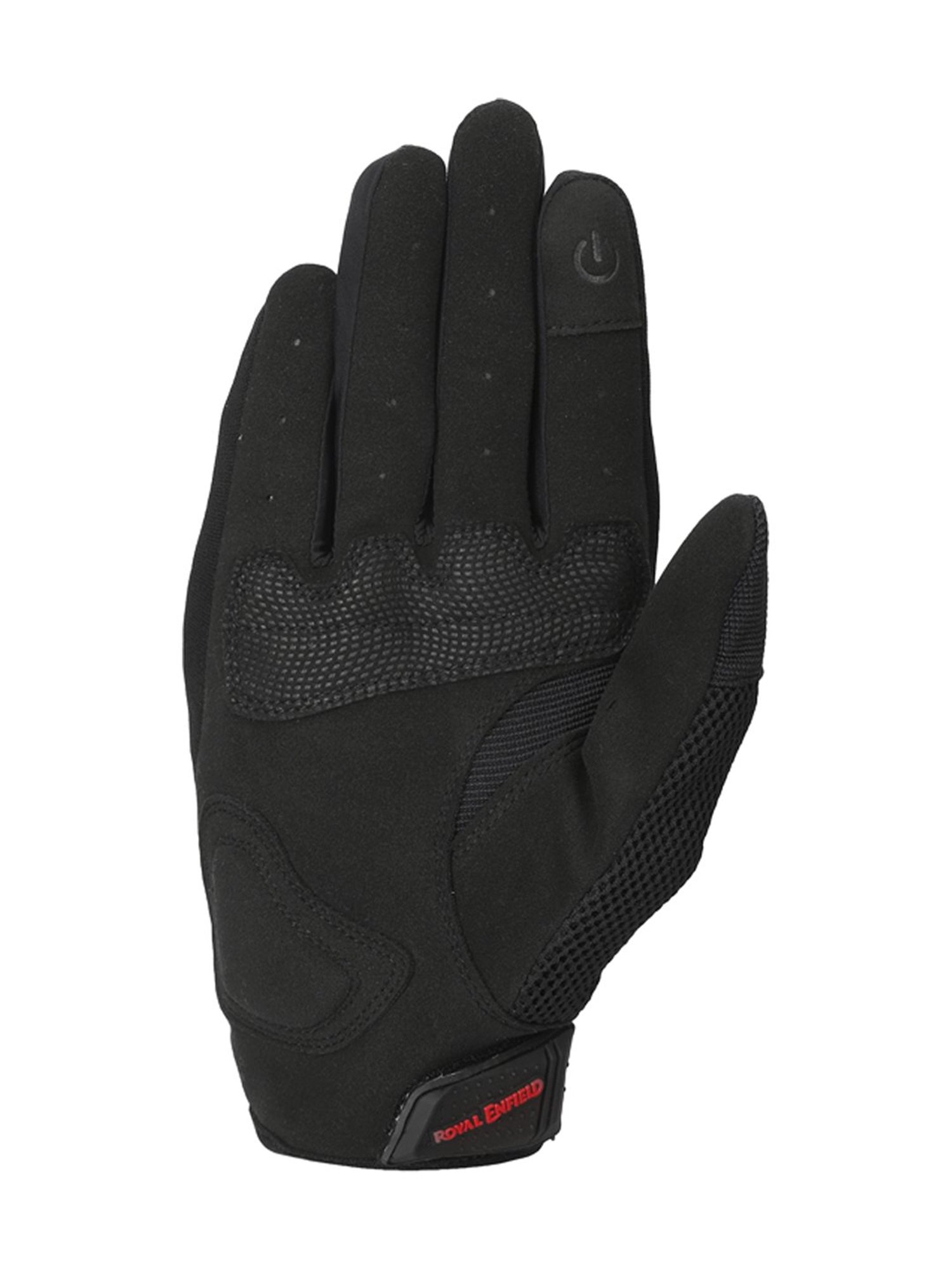 Royal Enfield Black Textured Rambler V3 Riding Gloves - L