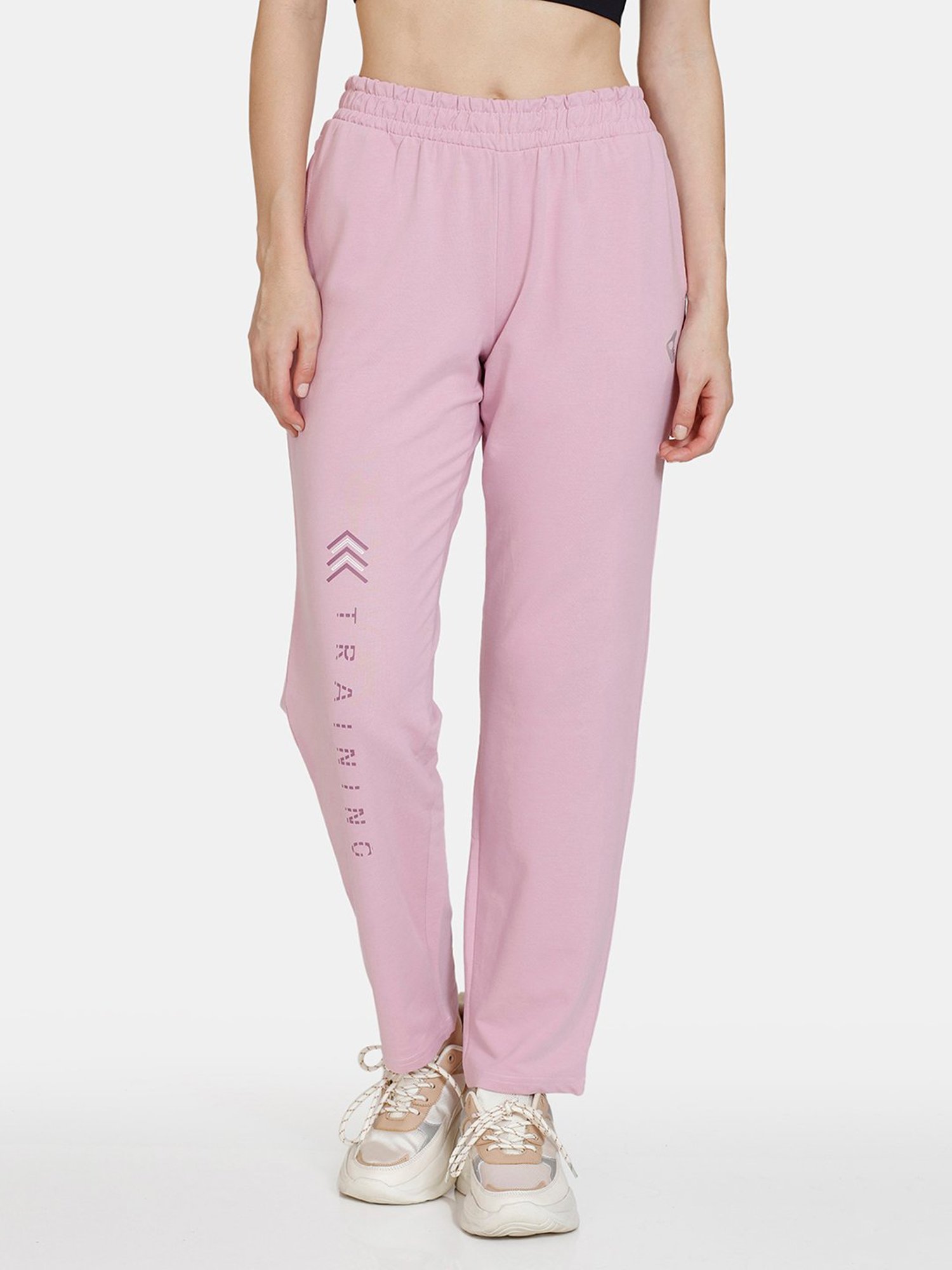 Zelocity by Zivame Dusty Pink Graphic Print Trackpants