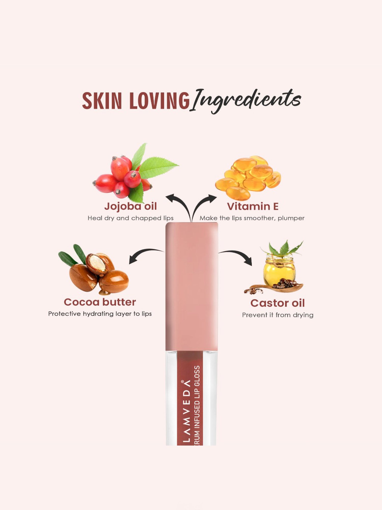 Glamveda Serum Infused Lip Gloss Tempted-112 - 4.5 ml