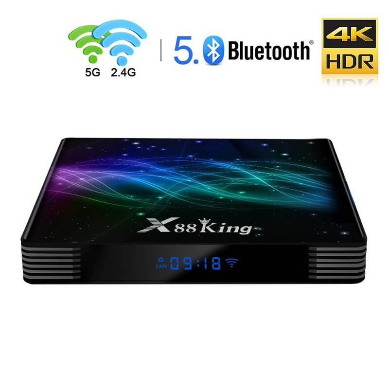 Lejiahong X88 King S922X 4GB DDR4 RAM 128GB ROM 1000M LAN 5G WIFI Bluetooth 5.0 Android 9.0 4K VP9 H.265 TV Box(EU Plug)
