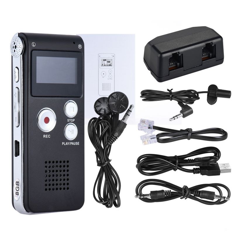 SK-012 8GB Voice Recorder USB Professional Dictaphone Digital Audio With WAV MP3 Player VAR Function Record