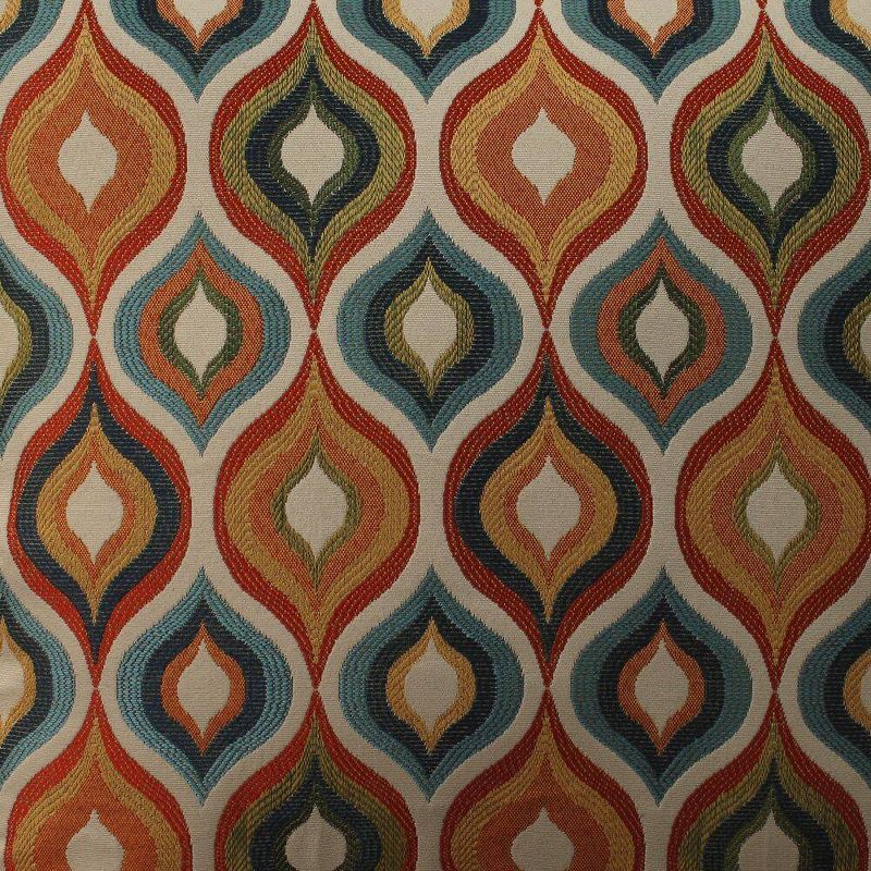 Set of 2 Indoor Flicker Jewel Reversible Chair Pad Orange/Blue - Pillow Perfect