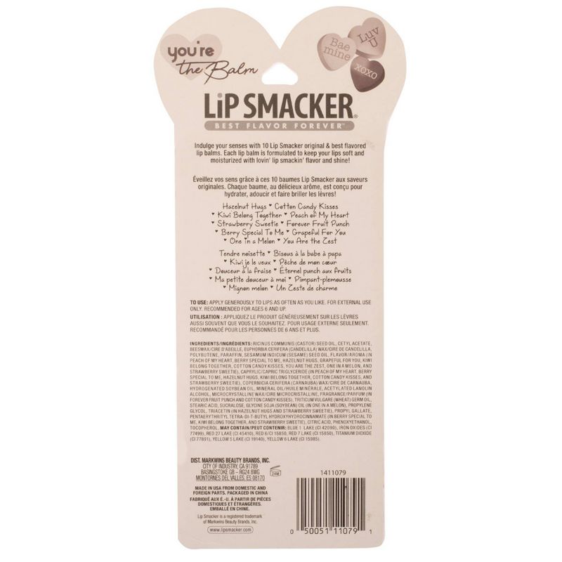 Lip Smacker Best Flavor Forever V-Day You're The Balm Party Pack Lip Balm - Pink - 10pc/0.14oz