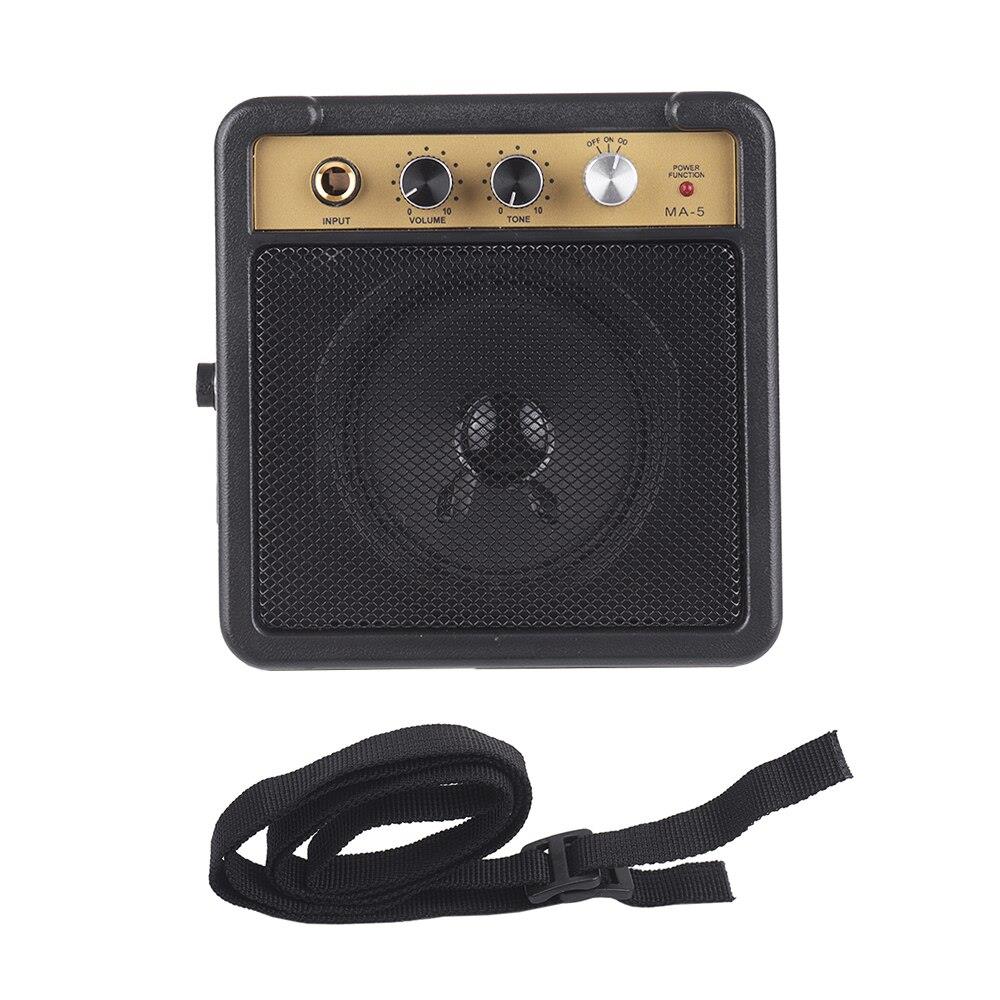 Mini Guitar Amplifier Amp Speaker 5W with 6.35mm Input 1/4 Inch Headphone Output Supports Volume Tone Adjustment Overdrive