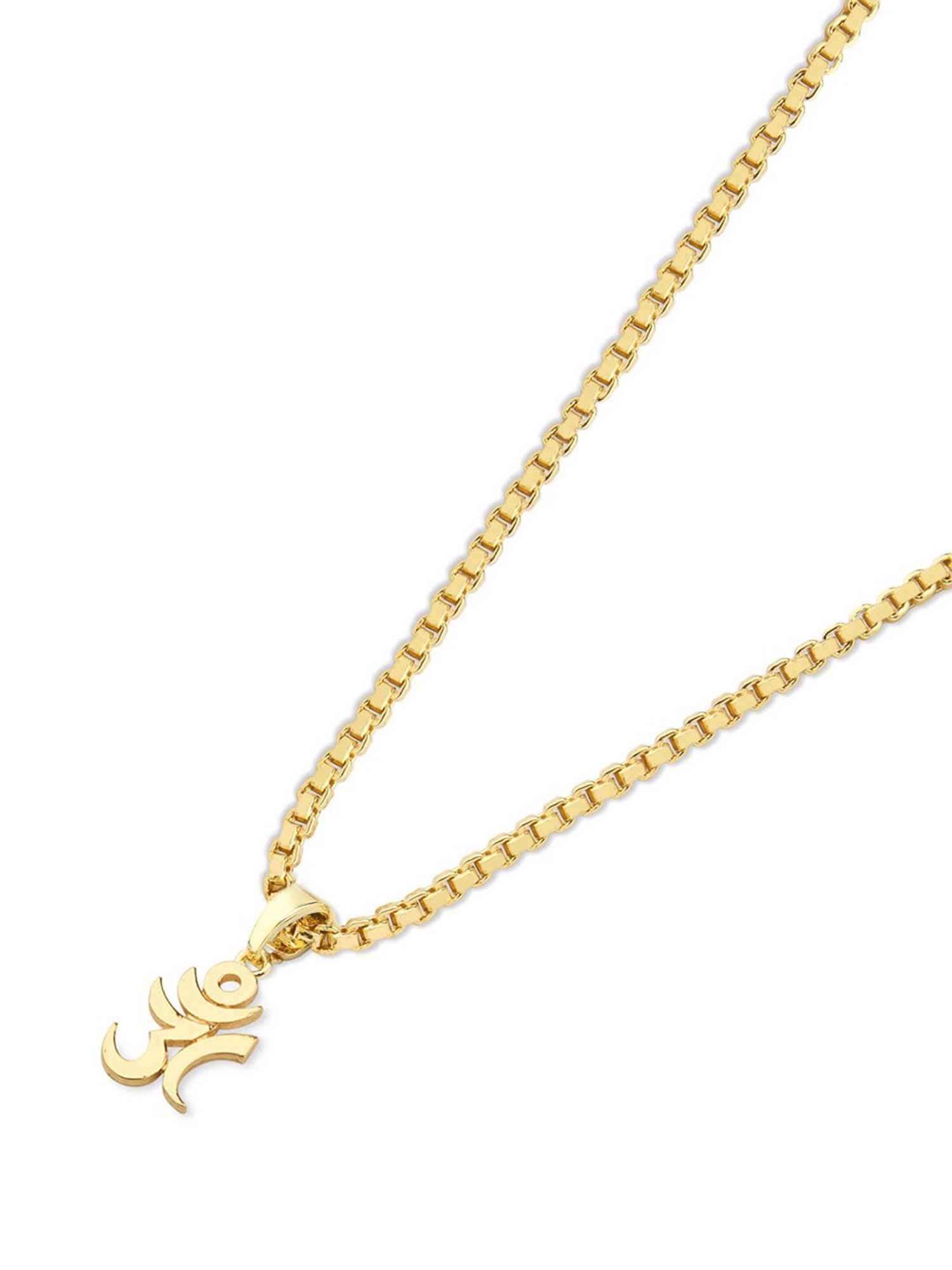 The Bro Code Gold-Plated OM Pendant Necklace for Men