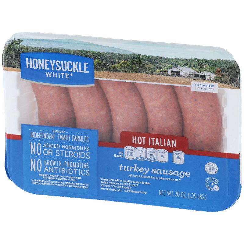 Honeysuckle White Fresh Hot Italian Turkey Sausage - 20oz/5pk