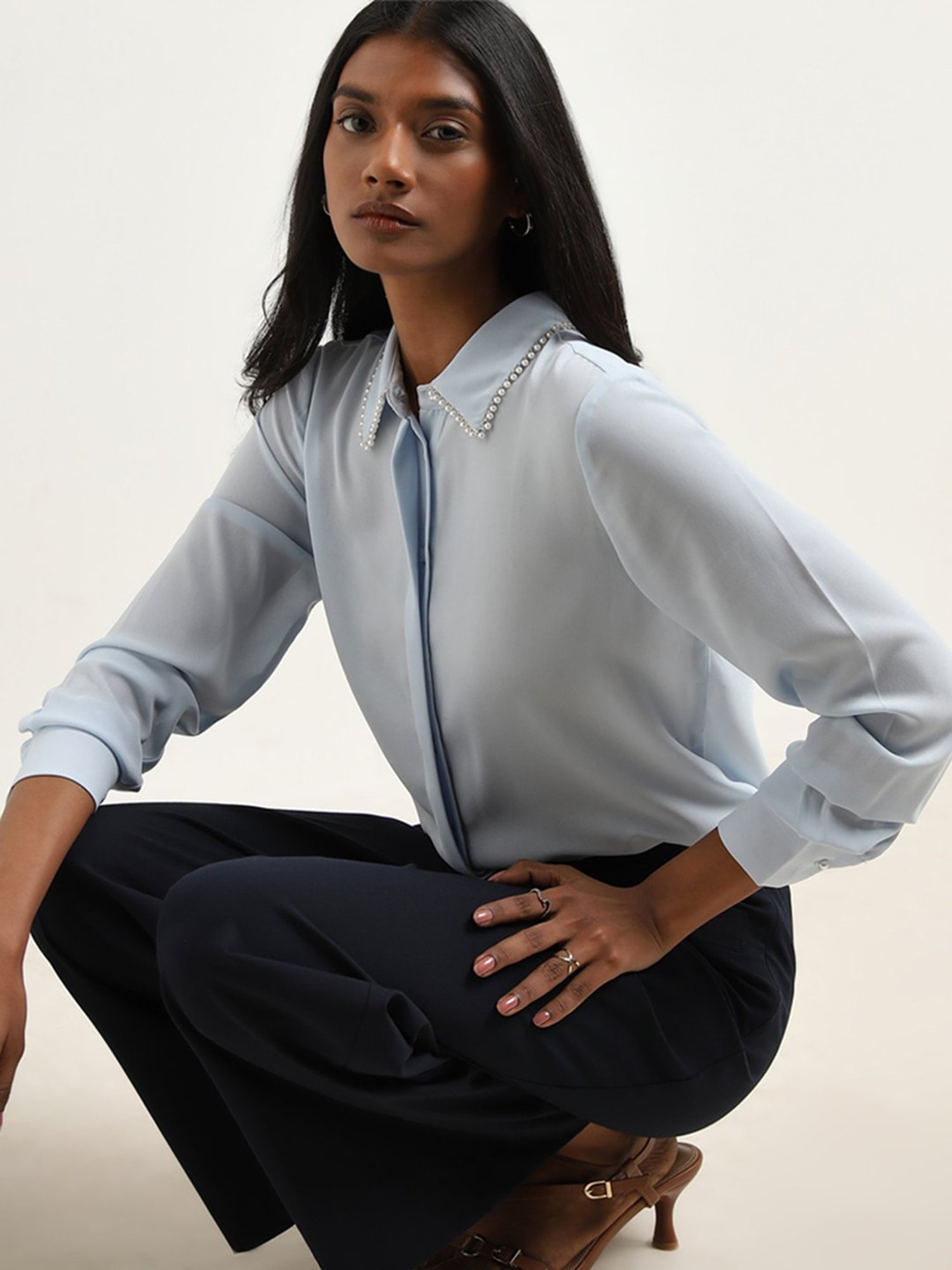 Van Heusen Maroon Plain Formal Shirt