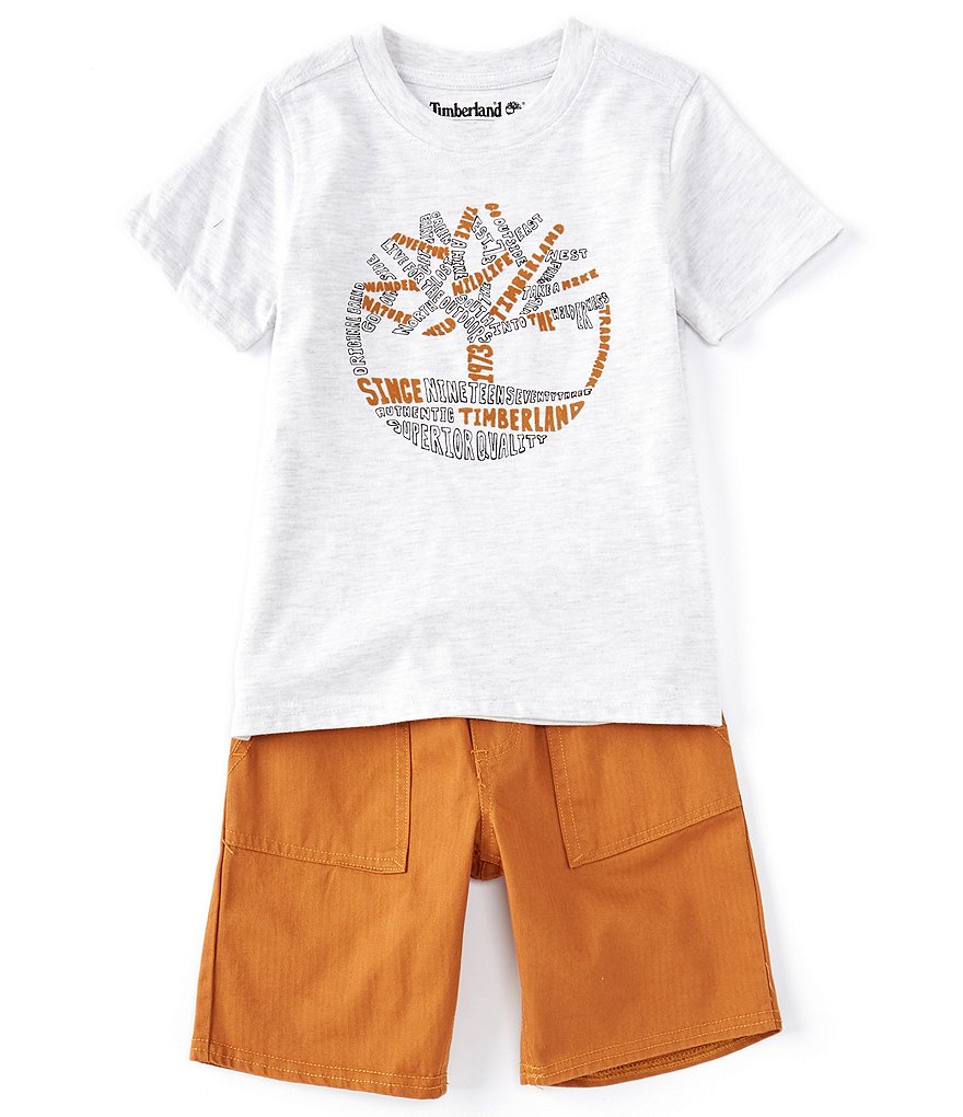 Kinetic by Class Club Little Boys 2T-7 Short-Sleeve Play Hard Performance Tee and Shorts Set