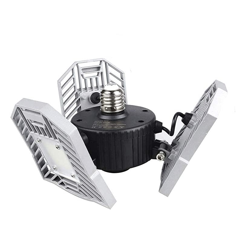 Garage Light Tanbaby Garage Light Triple Light E26E27 Garage Lights Ceiling 60W Deformable Adjustable Light Garage Lighting Garage Light Bulb for Garage Working Light NO Sensor