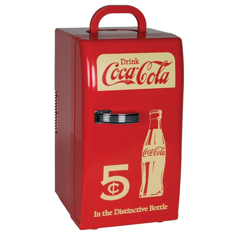 Coca-Cola 18-Can AC/DC Retro Electric Cooler - Red