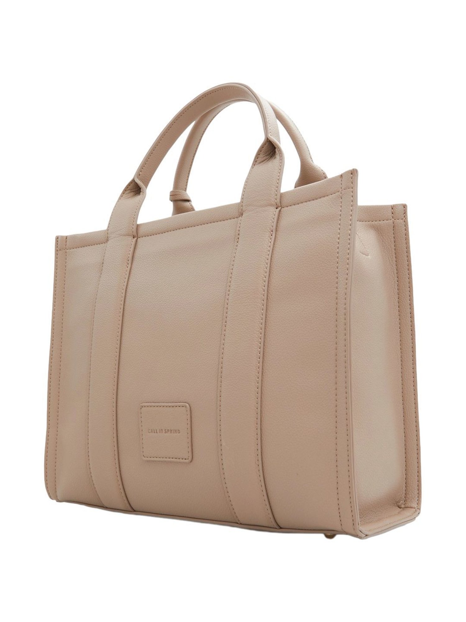 Call It Spring Pink Solid Large Tote Handbag