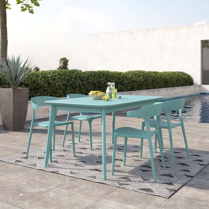 Felix 4pk Indoor/Outdoor Stacking Chairs - Aqua Haze - Novogratz