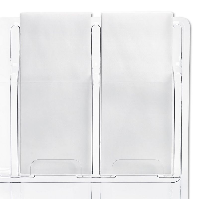 Safco Reveal Clear Literature Displays 24 Compartments 30w x 2d x 41h Clear 5601CL
