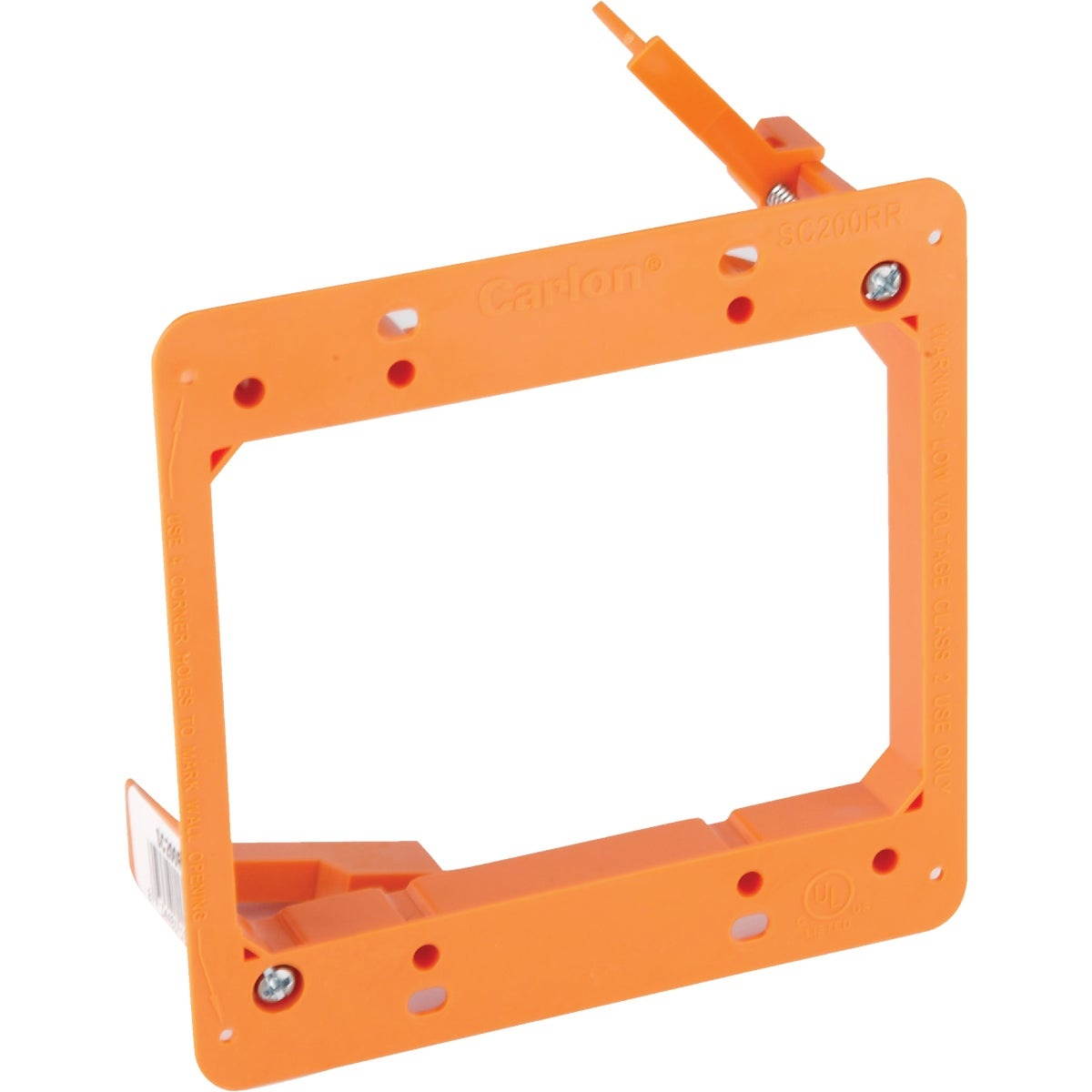 Carlon SC200RR Mounting Bracket, 2-Gang, Low Voltage, Non-Metallic