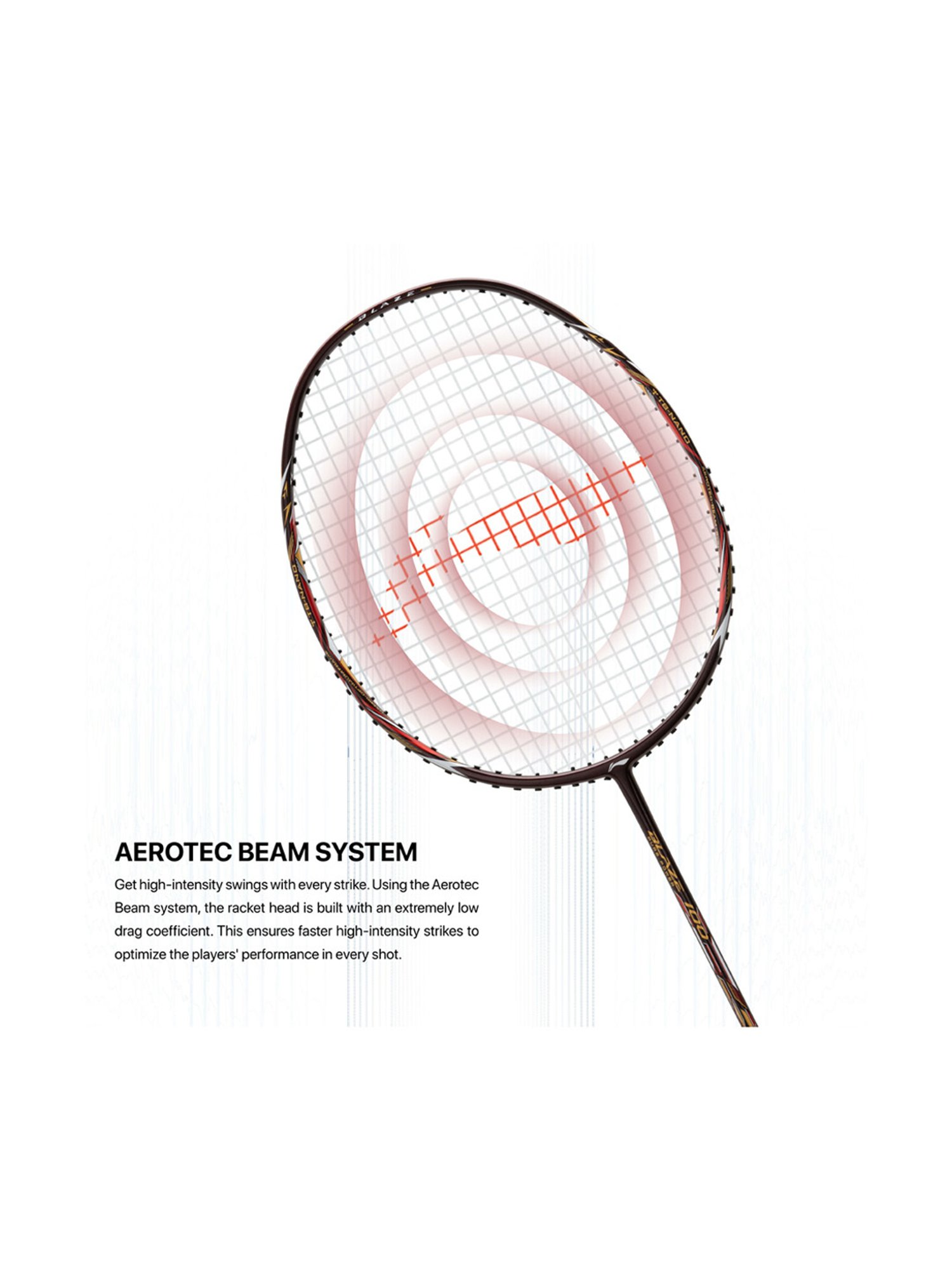 Li-Ning Blaze 100 Badminton Racket (Merlot Wine) Size - Medium