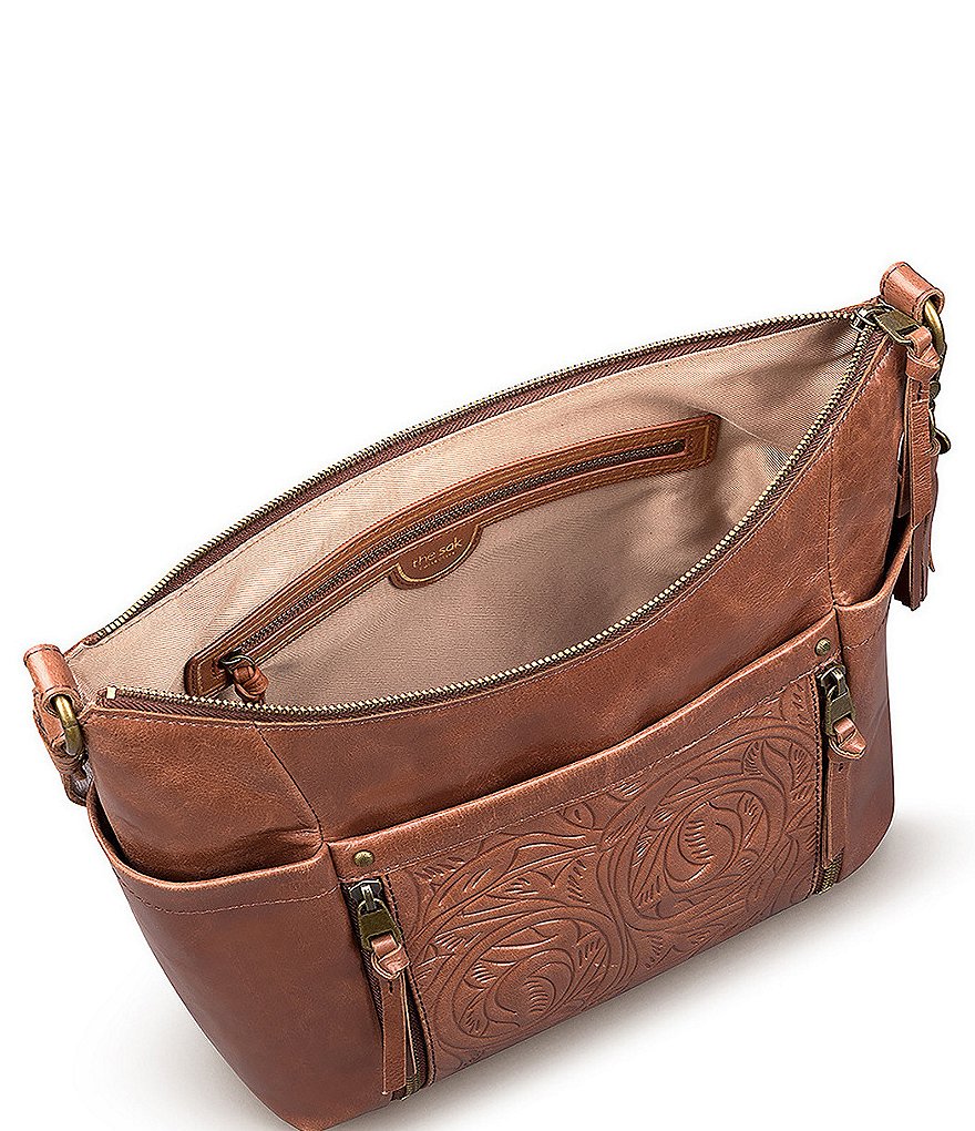 The Sak Keira Leather Embossed Hobo Bag