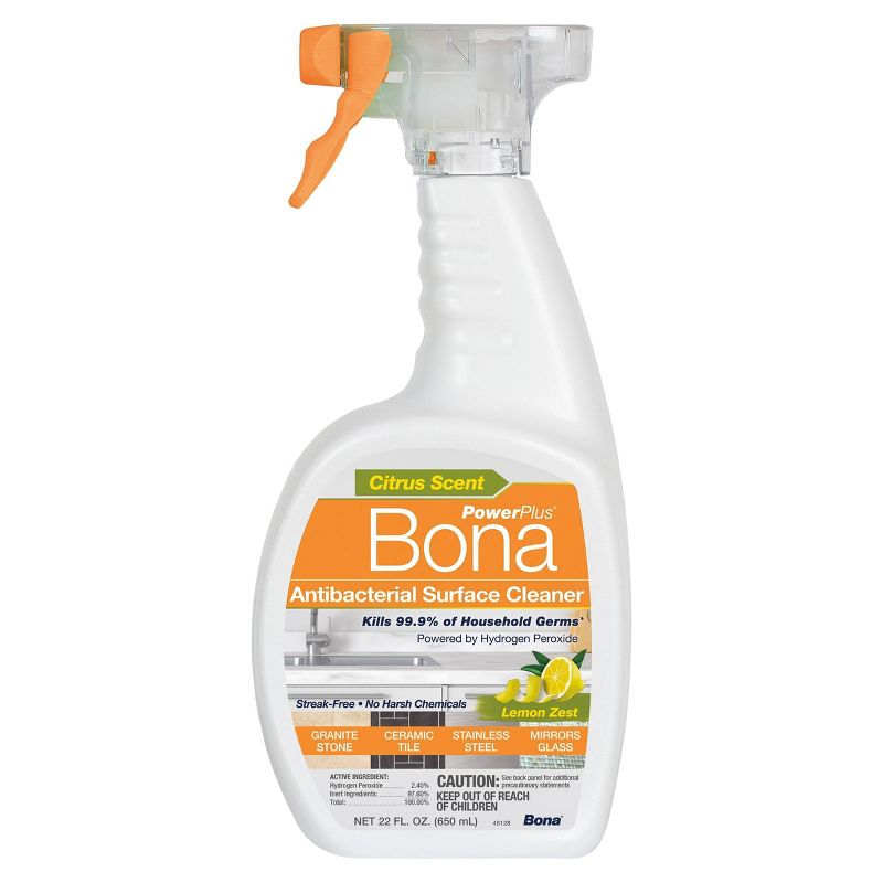 Bona PowerPlus Antibacterial Surface Cleaner - Lemon Zest - 22 fl oz
