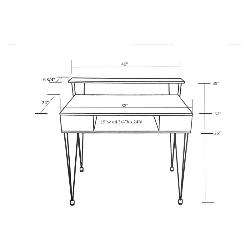 Marcus Jr. Desk Black - Proman Products