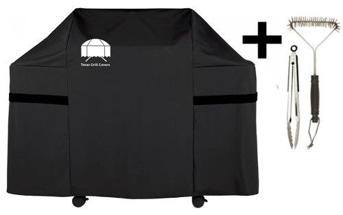 Texas Grill Covers Including Brush and Tongs - Select from a Wide Range of Premium Cover for Weber Gas Grills. (Genesis E)