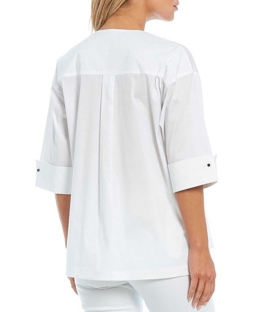 Kasper Glen Plaid Notch Lapel Two Button Front Pocket Jacket