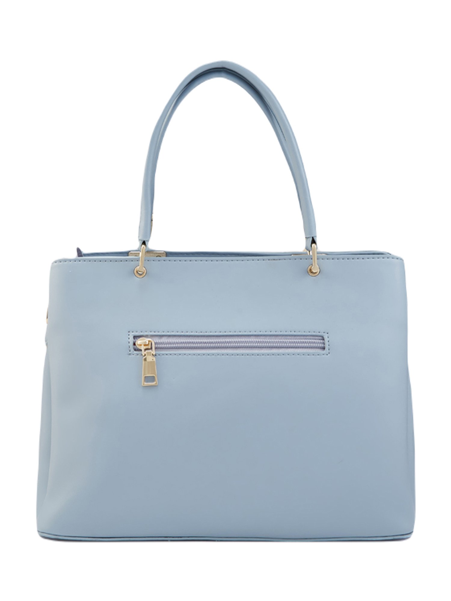Globus Blueish Grey Color Block Medium Handheld Handbag