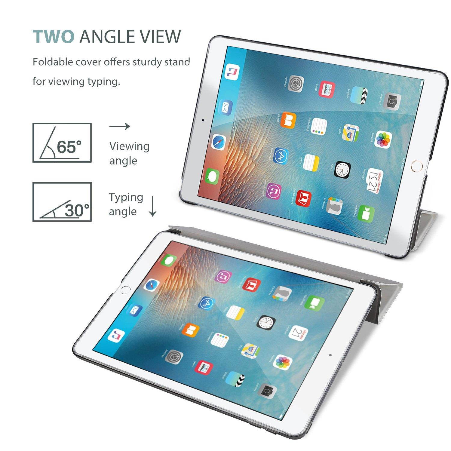 ProCase iPad Pro 10.5 Case 2017, Ultra Slim Lightweight Stand Smart Case Shell with Translucent Frosted Back Cover for All-New Apple iPad Pro 10.5 Inch &ndash;White Marble