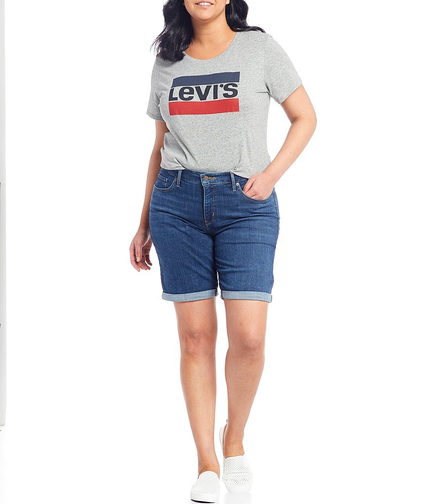 Vince Camuto Plus Size Tencel Drawstring Shorts