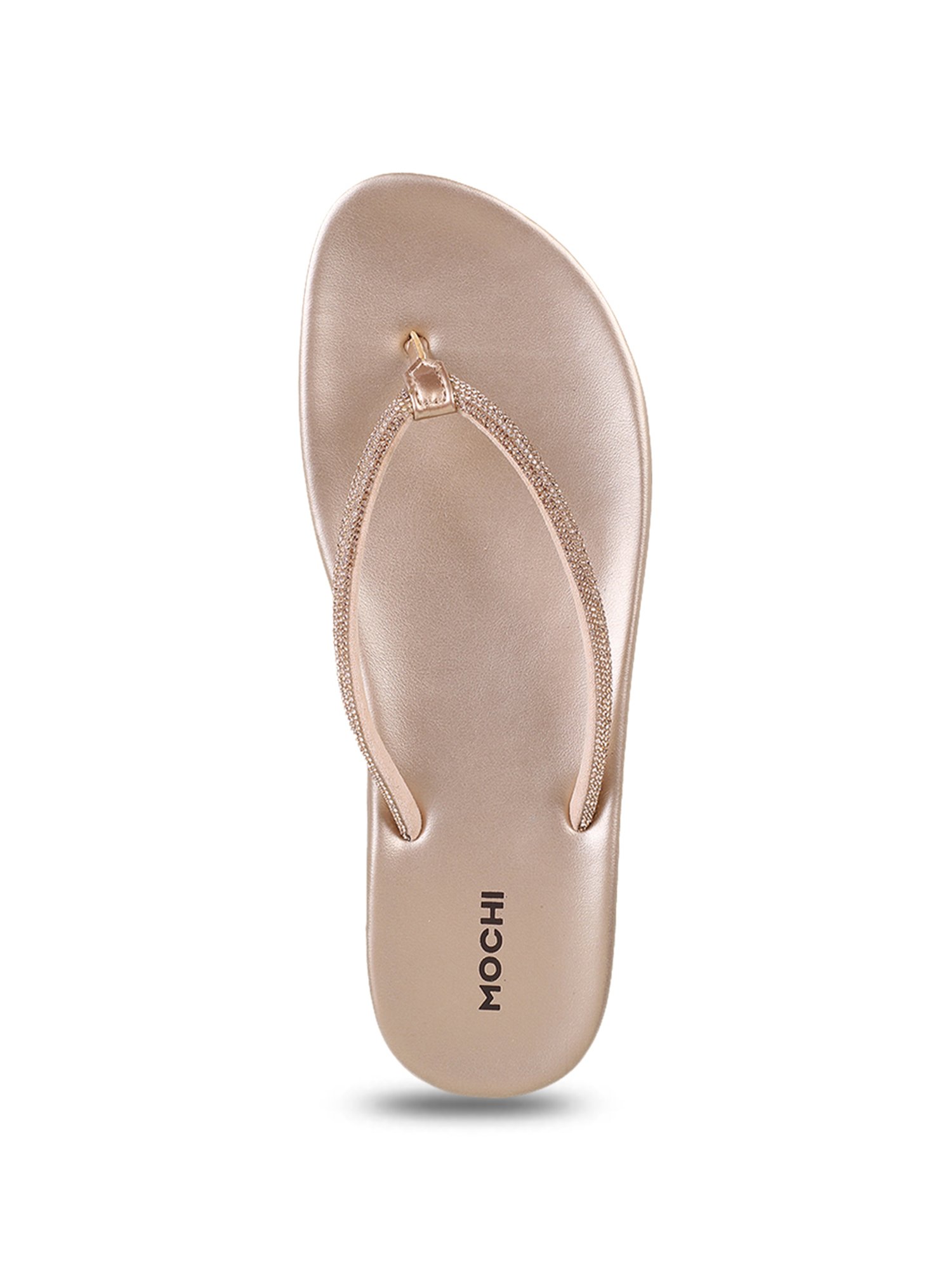 Mochi Women's Rose Gold Thong Sandals