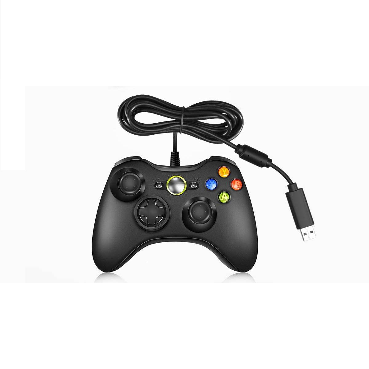 Controller Replacement for Xbox 360 Controller, Wired Controller with Upgraded Joystick Compatible with Microsoft Xbox 360 & Slim/PC Windows 10/8/7