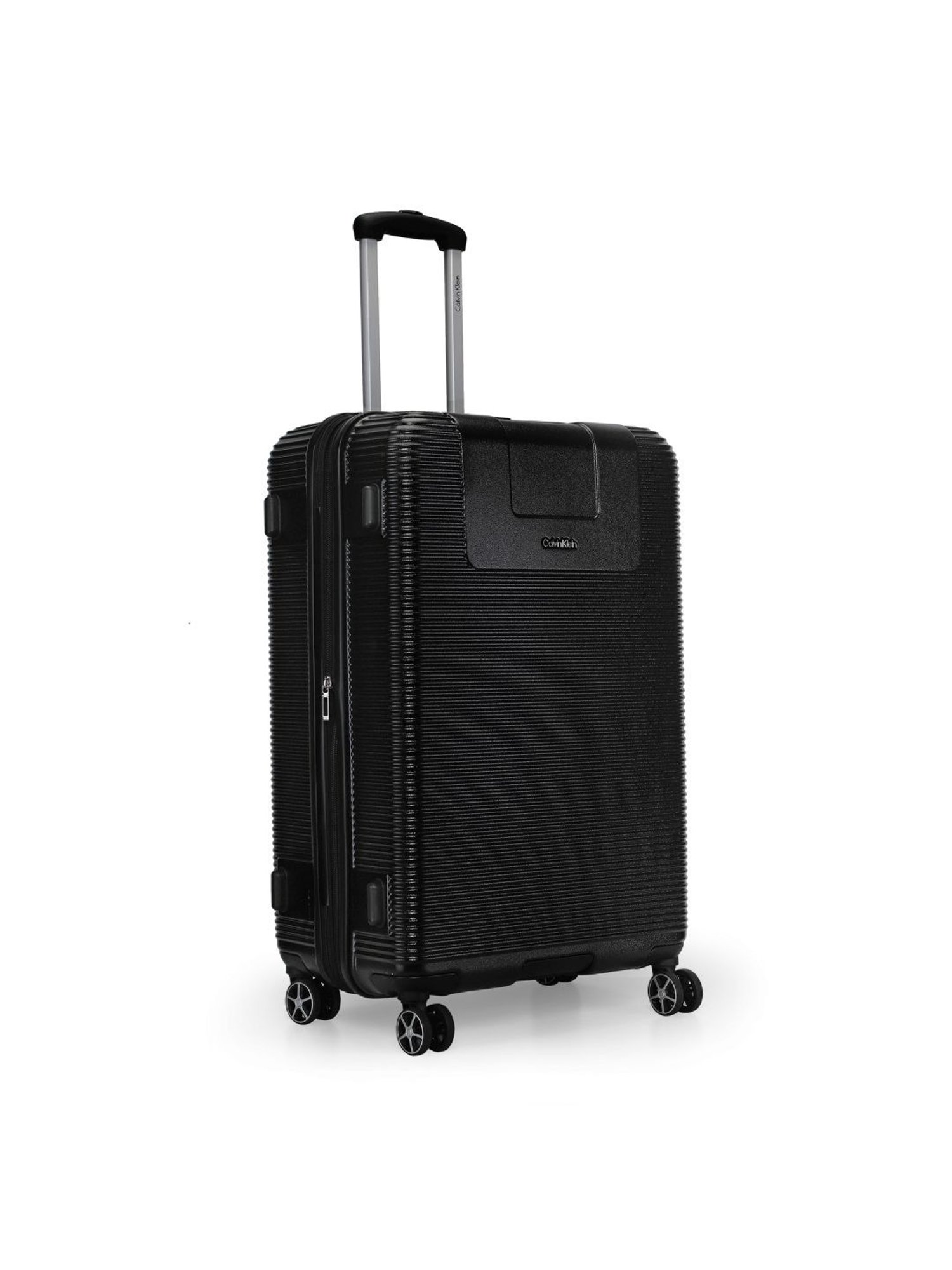 Calvin Klein Avenue Black Textured Hard Cabin Trolley Bag - 78 cm