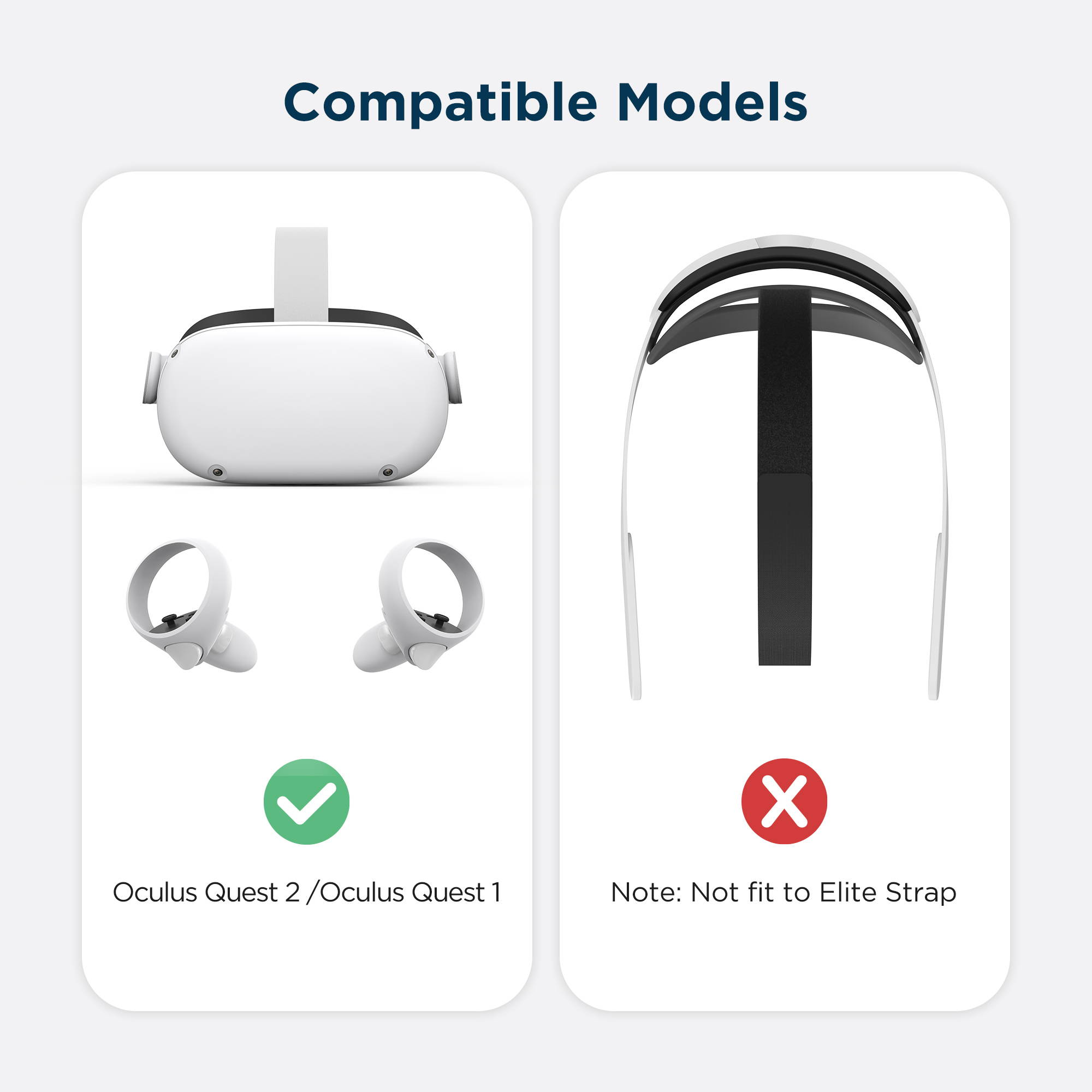 KIWI design Hard Travel Case for Oculus Quest 2/Quest 1/2 Accessories (Gray)