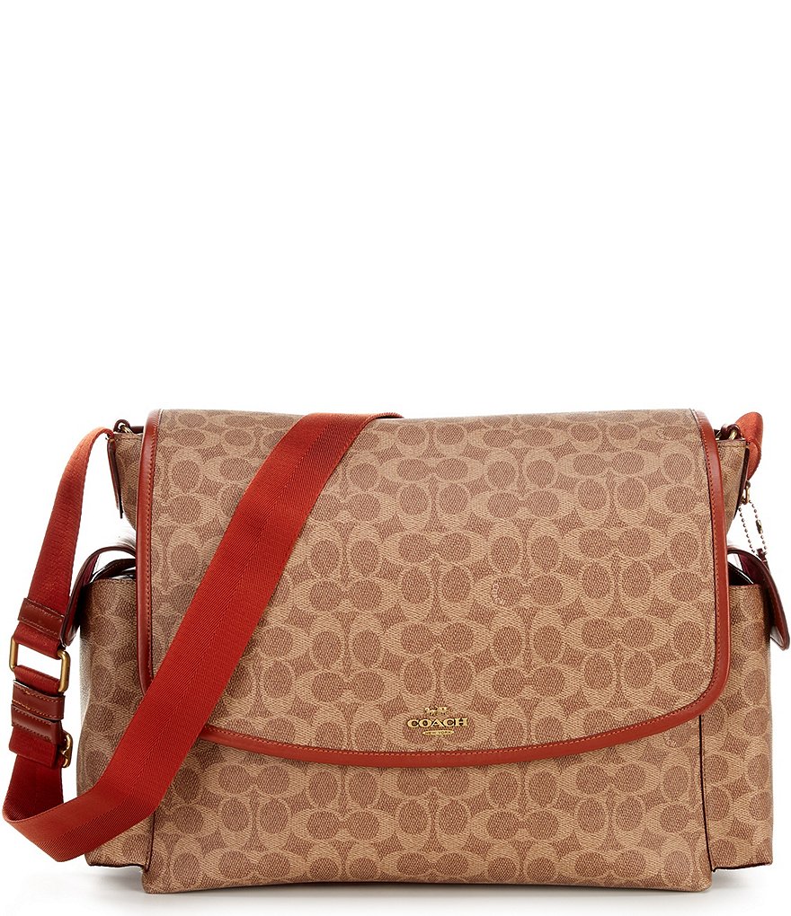 COACH Signature Coated Canvas Baby Messenger Bag