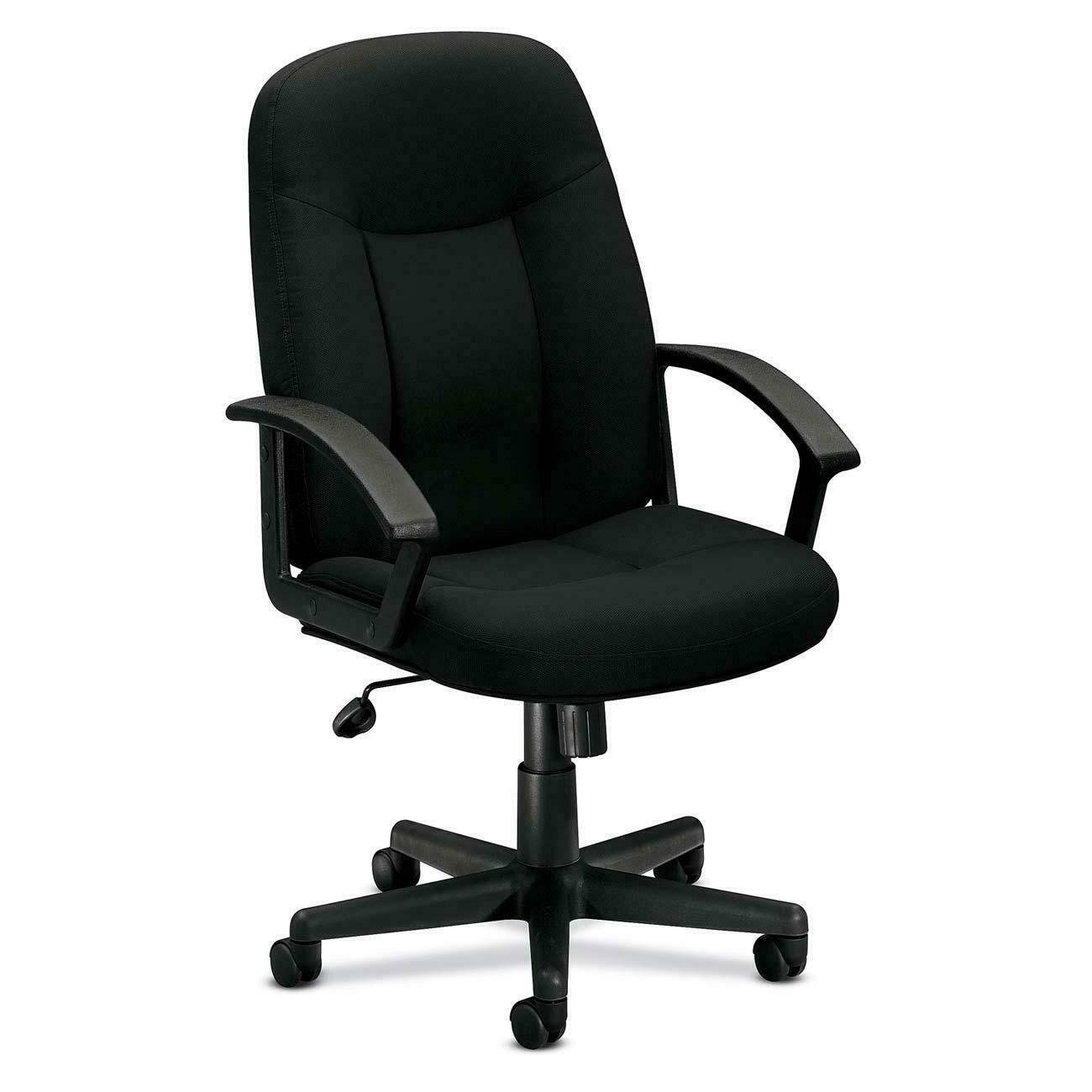 Basyx By Hon Vl601 Managerial Mid-back Chair - Polyester Black Seat, Fabric -