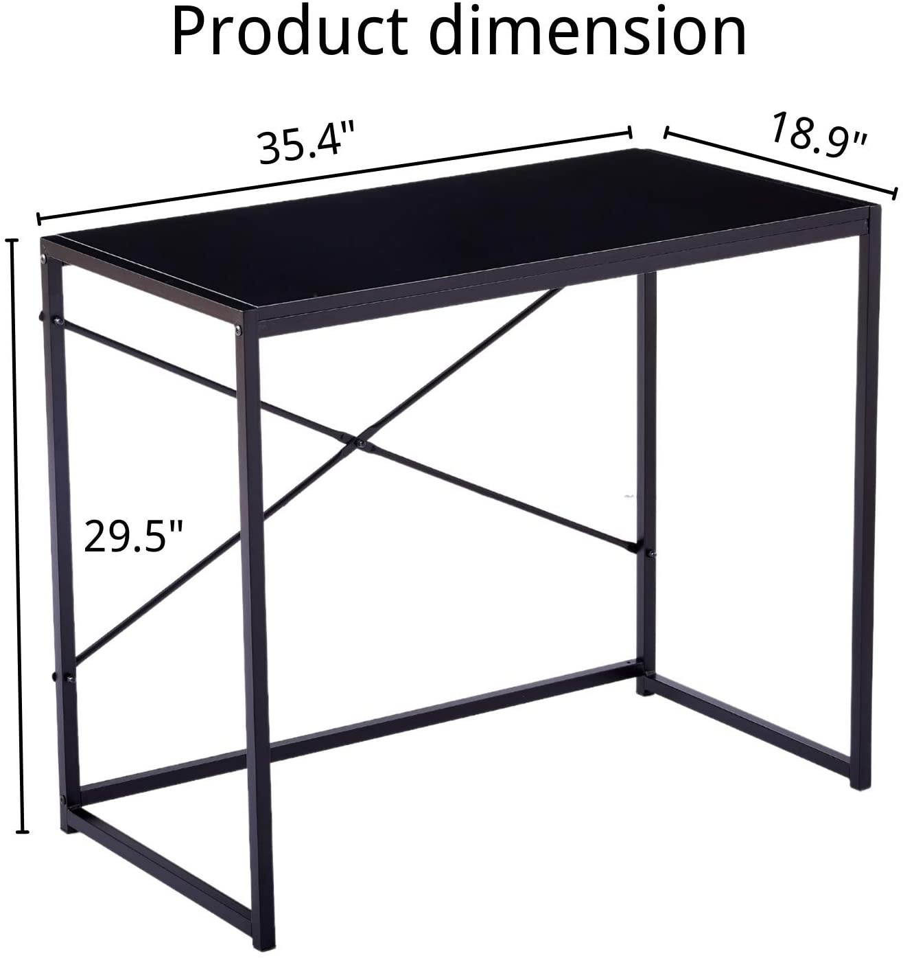Lifetech Computer Desk 43.3" Modern Study Writing Desk for Home Office Simple Small Desk for Small Spaces, Black