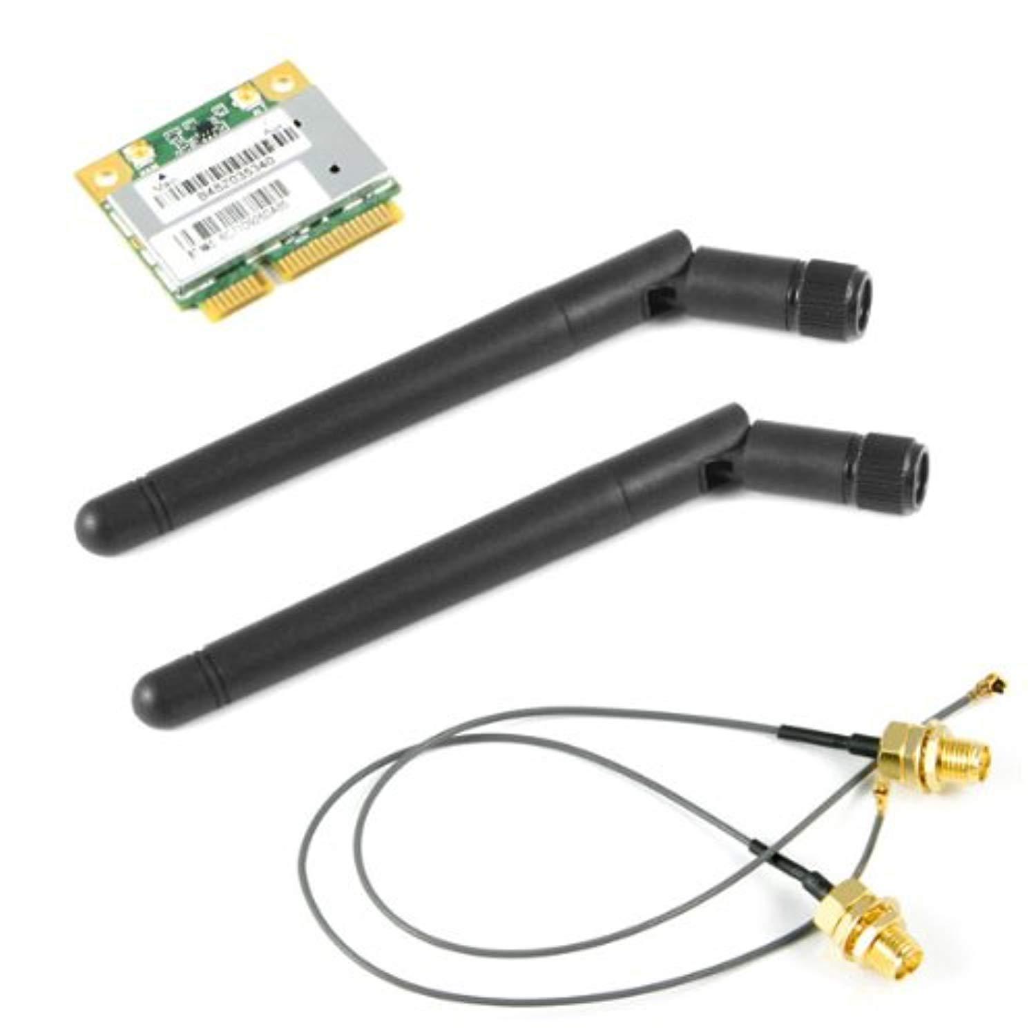 atheros wifi & bluetooth mini pci-e, dual antenna set, aw-nb097h, hcwifi097an-f