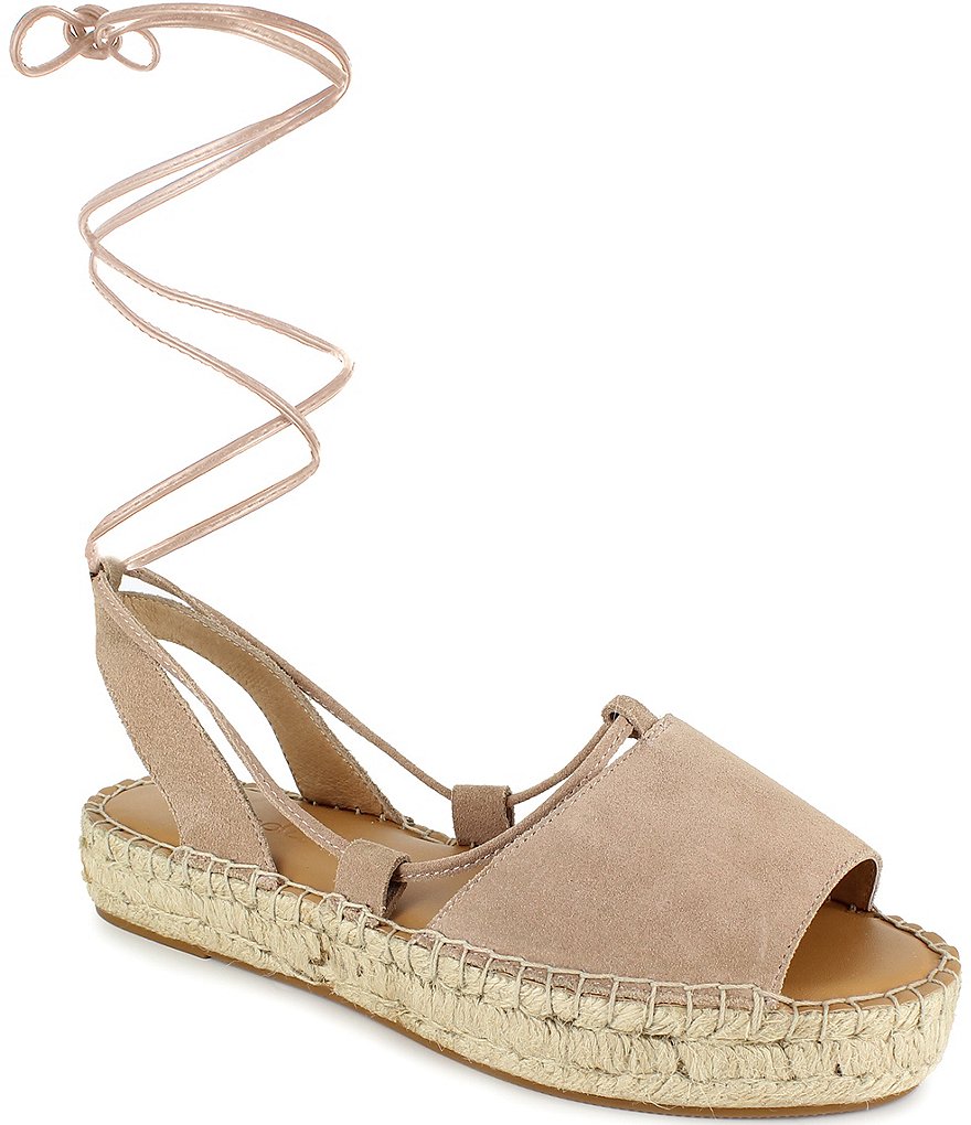 Splendid Meredith Suede Ankle Wrap Espadrille Sandals