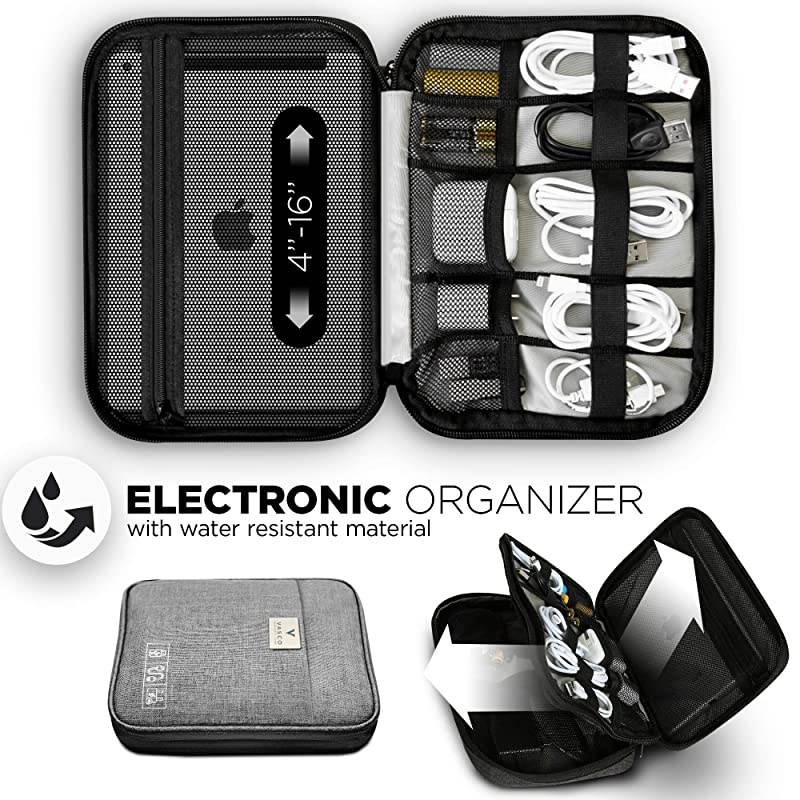 Travel Electronics Gadget Cable Organizer Bag Smart Safe Storage Grey