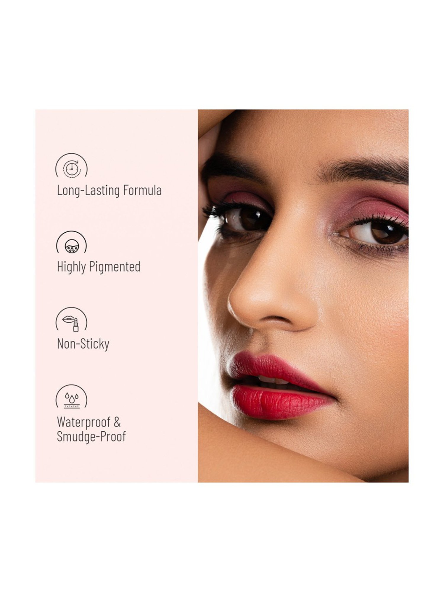 SWISS BEAUTY Ultra Smooth Matte Liquid Lipstick Red Smoke - 6 ml