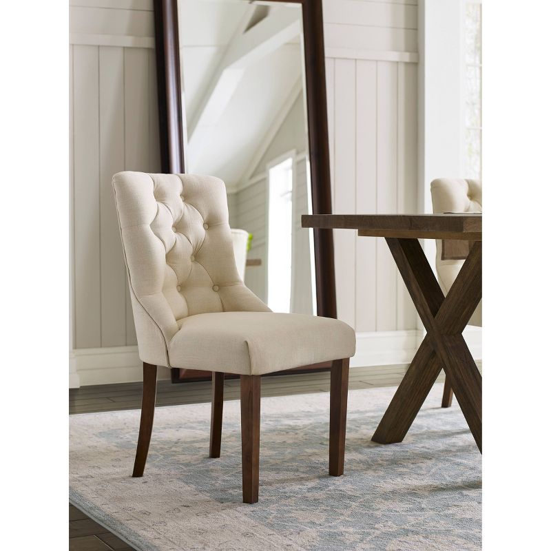 Set of 2 Elmhurst Tufted Side Chair Vintage Cream - Finch