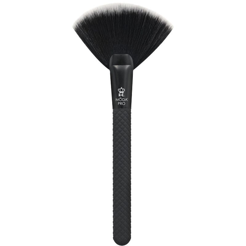 MODA Brush Pro Full Face 25pc Black Makeup Brush Set with Wrap, Includes - Powder, Angle Blush, Highlight, and Crease Brushes