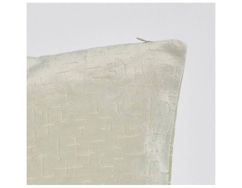 18"x18" Abstract Lines Plush Jacquard Throw Pillow Ivory - Sure Fit