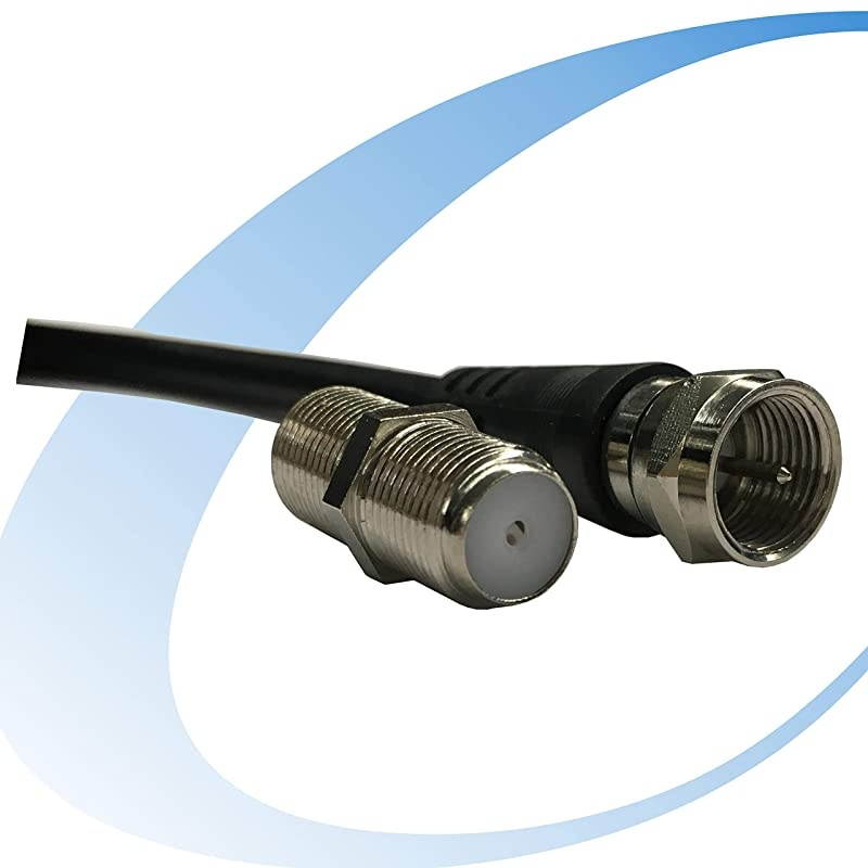 Coaxial TV Antenna Extension Cable with Coaxial Coupler to Extend Your Indoor Antenna15 feet