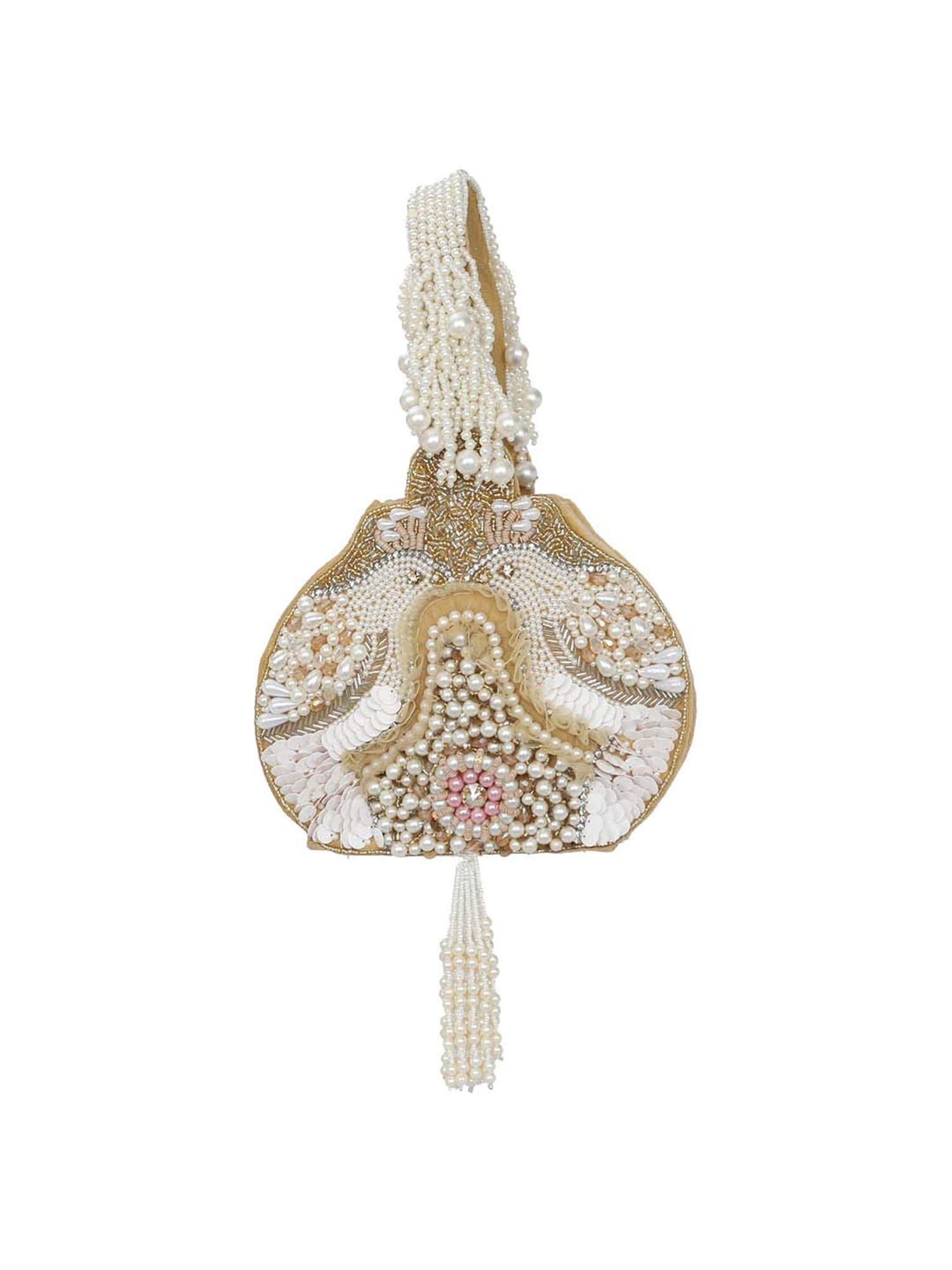 NR by Nidhi Rathi White Fabric Potli