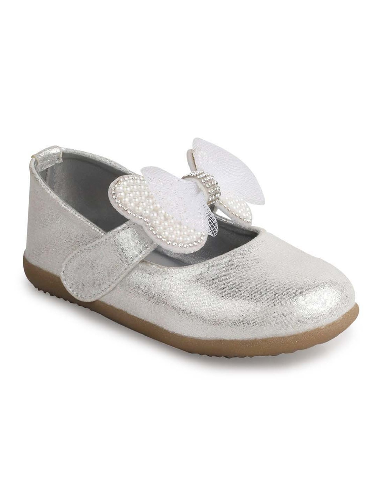 Minesole Kids Silver Mary Jane Shoes