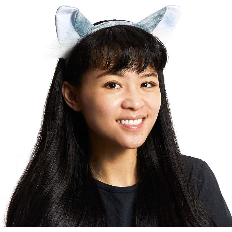 Spooky Central 2-Pack Cute Wolf Ears Headband  Animal Cosplay Halloween Party Decorations, Gray 9.5 x 6 in