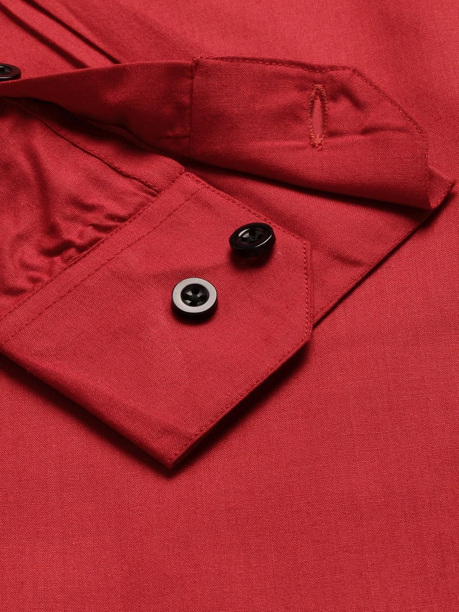 Sojanya Red Cotton Regular Fit Shirt
